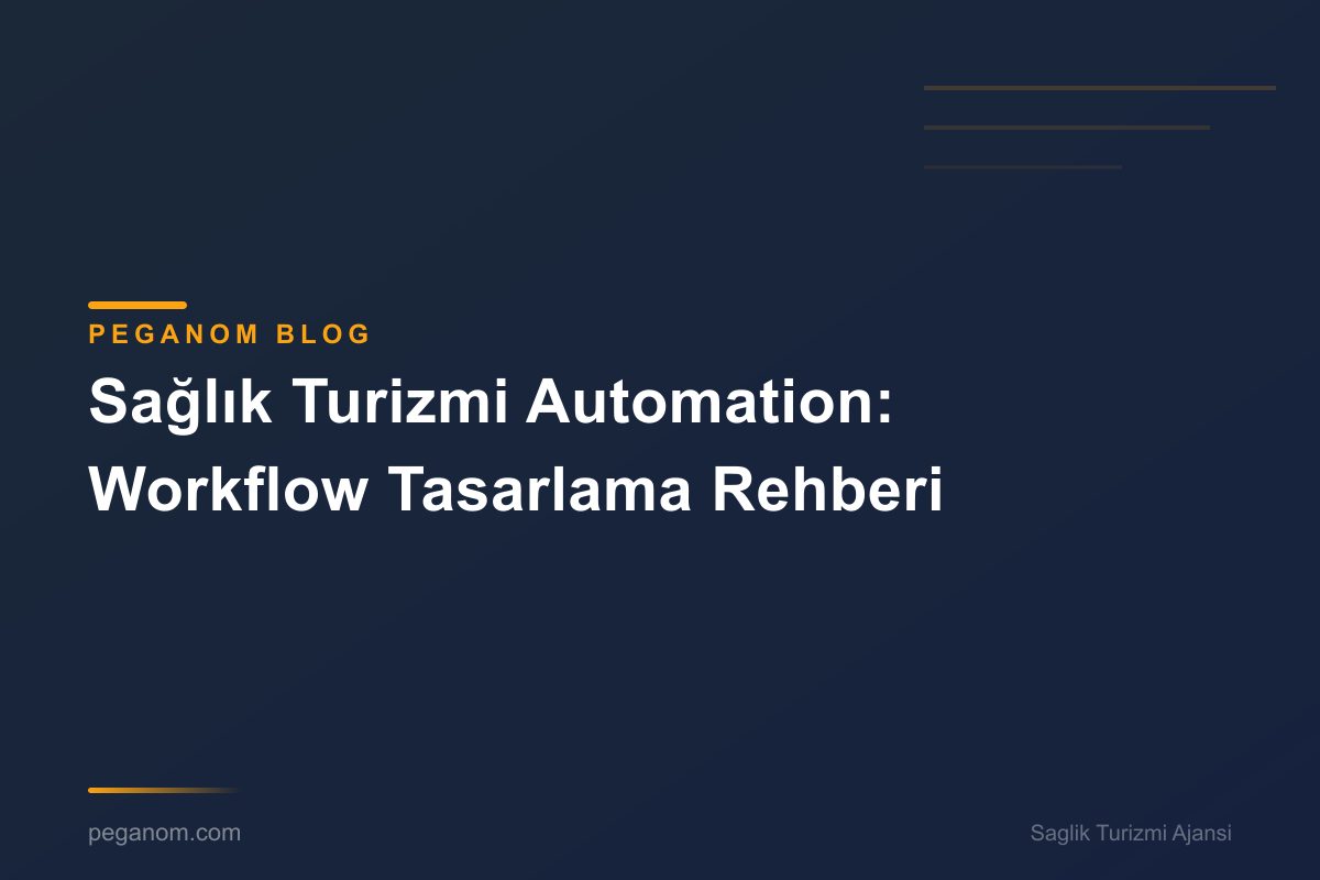 Sağlık Turizmi Automation: Workflow Tasarlama Rehberi