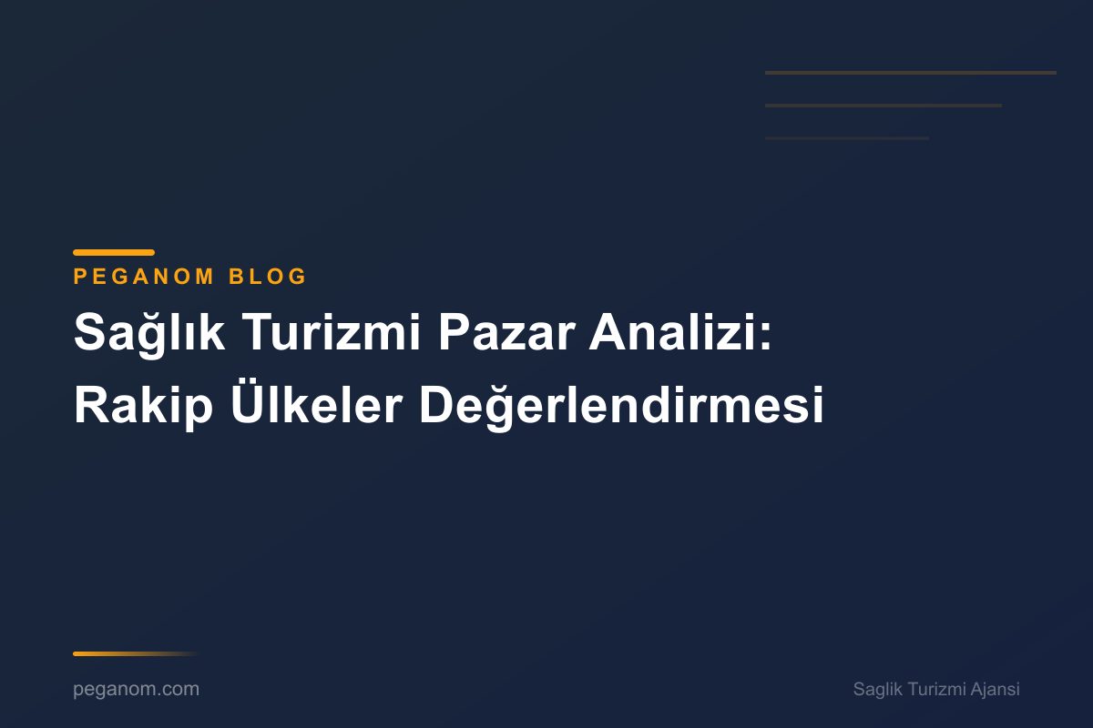 Sağlık Turizmi Pazar Analizi: Rakip Ülkeler Değerlendirmesi