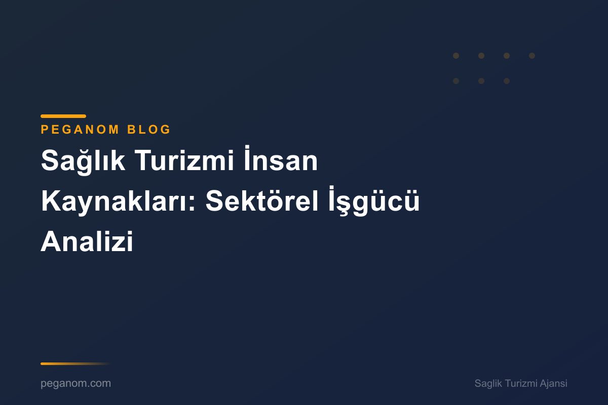 Sağlık Turizmi İnsan Kaynakları: Sektörel İşgücü Analizi