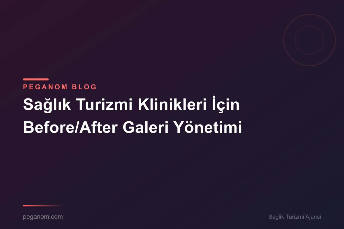 Sağlık Turizmi Klinikleri İçin Before/After Galeri Yönetimi