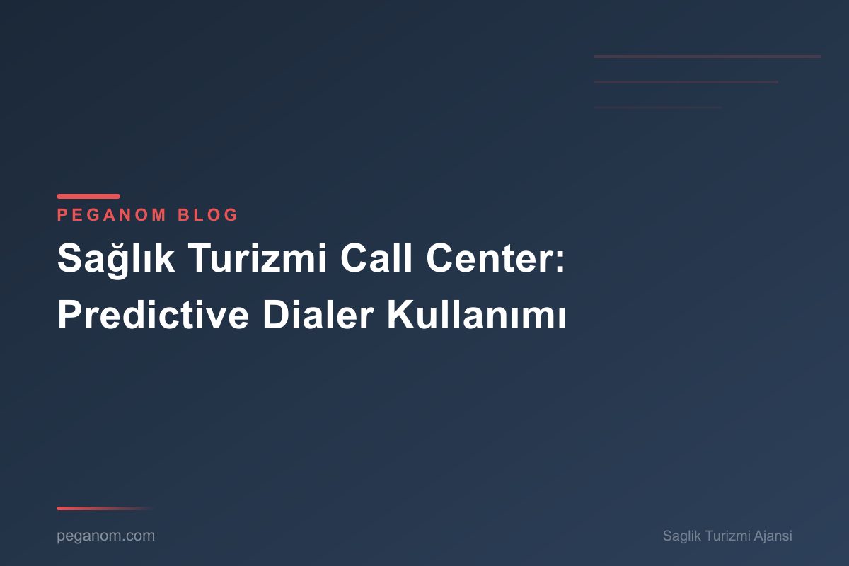 Sağlık Turizmi Call Center: Predictive Dialer Kullanımı