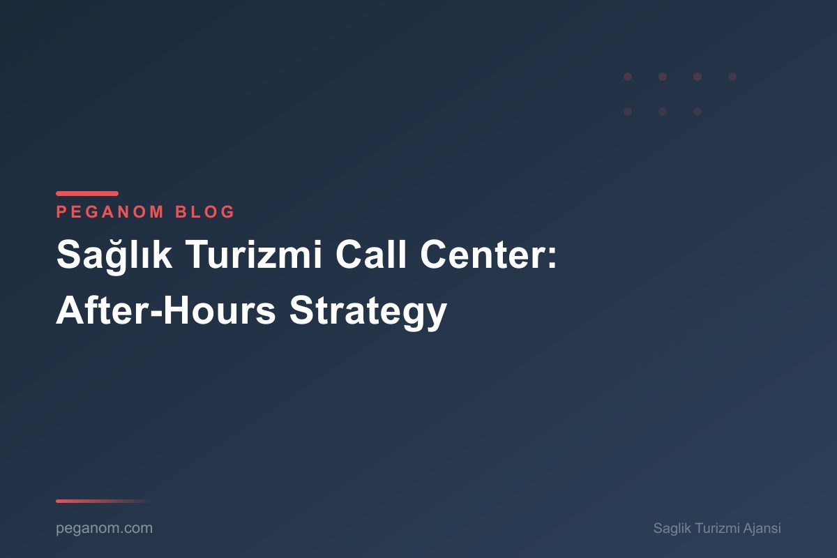 Sağlık Turizmi Call Center: After-Hours Strategy