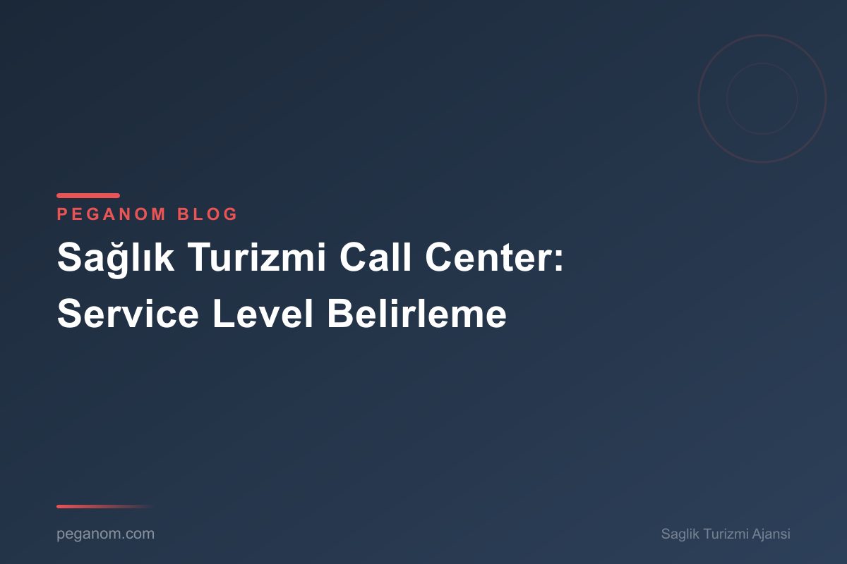 Sağlık Turizmi Call Center: Service Level Belirleme