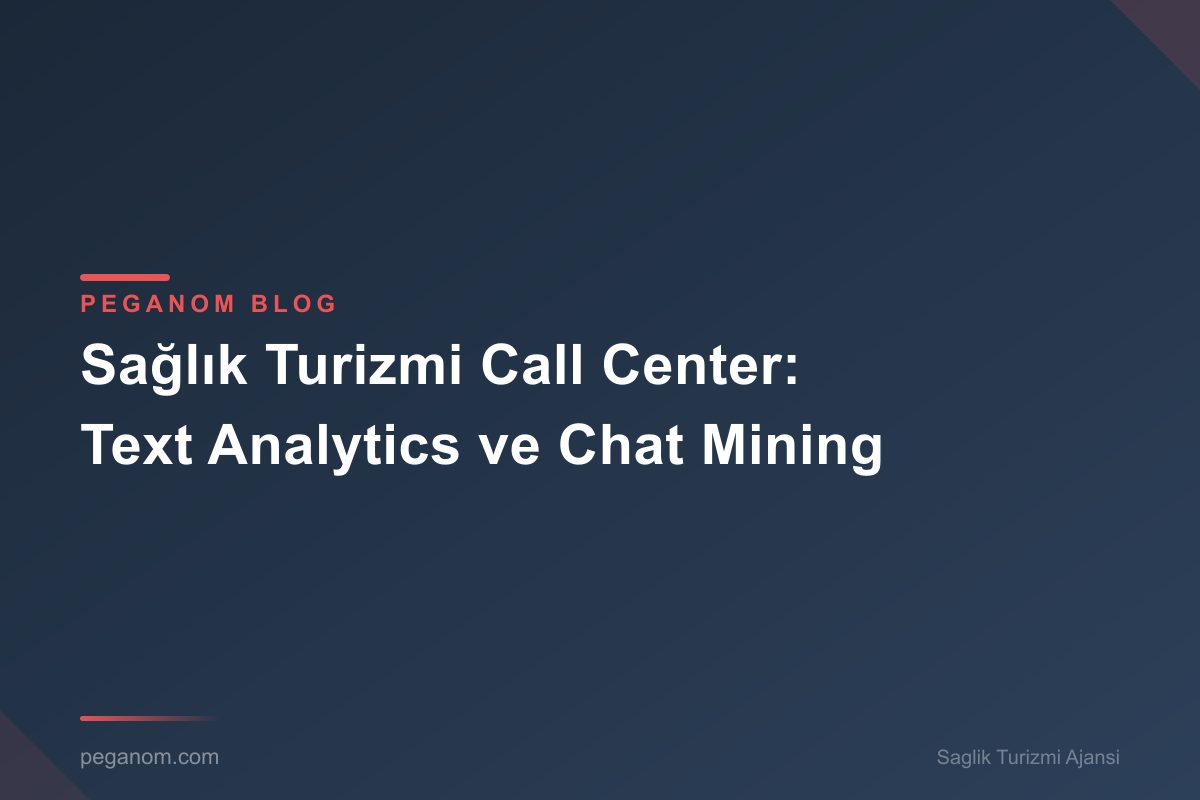 Sağlık Turizmi Call Center: Text Analytics ve Chat Mining