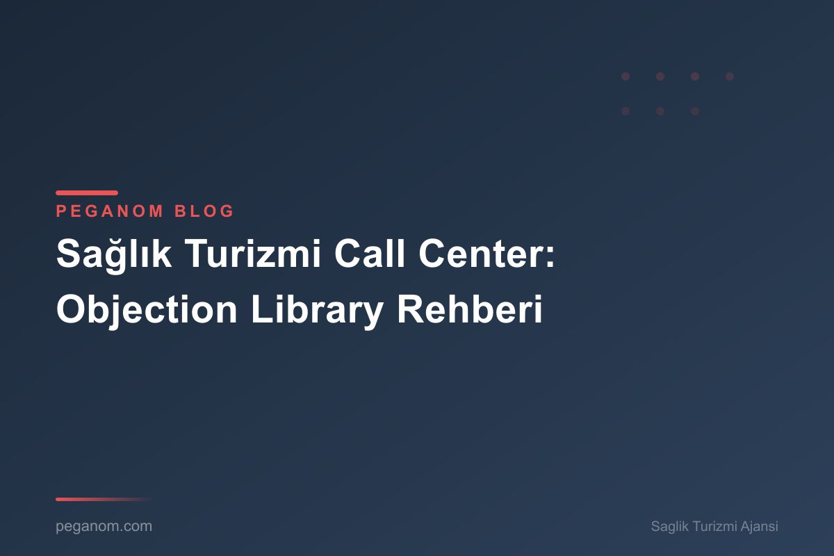 Sağlık Turizmi Call Center: Objection Library Rehberi