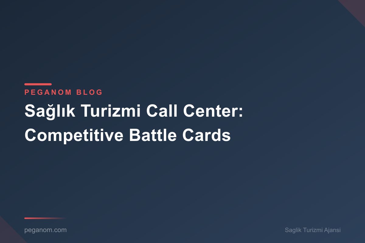Sağlık Turizmi Call Center: Competitive Battle Cards